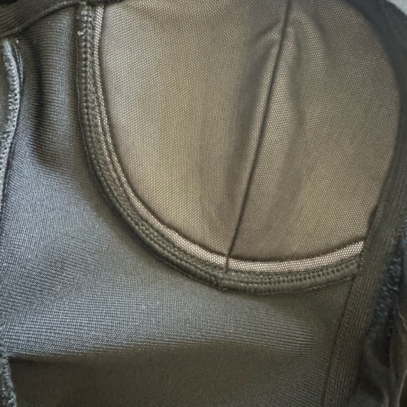 Maxi dress with split black with mesh - Picture 4 of 5